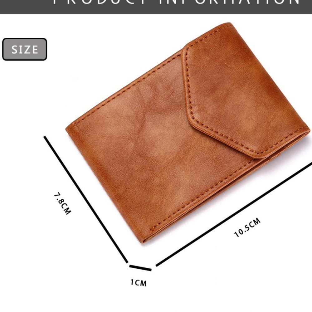 RFID Thin Wallet Credit Card ID Protction Coffee - Picture 9 of 9
